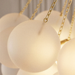 Creative Light Luxury Ball White Glass Bubble Post-modern Living Room Pendant Lamp